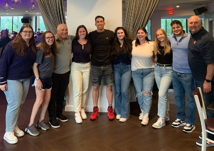 Sport Management Students with Yankees player Oswaldo Cabrera