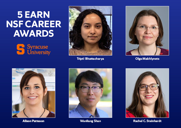 5 Faculty Presented NSF Early-Career Research Awards