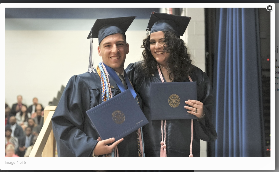 Brother and sister high school graduates