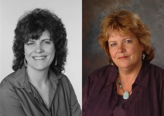composite of Diane Lyden Murphy in 1985 as a faculty member, and more recently as dean