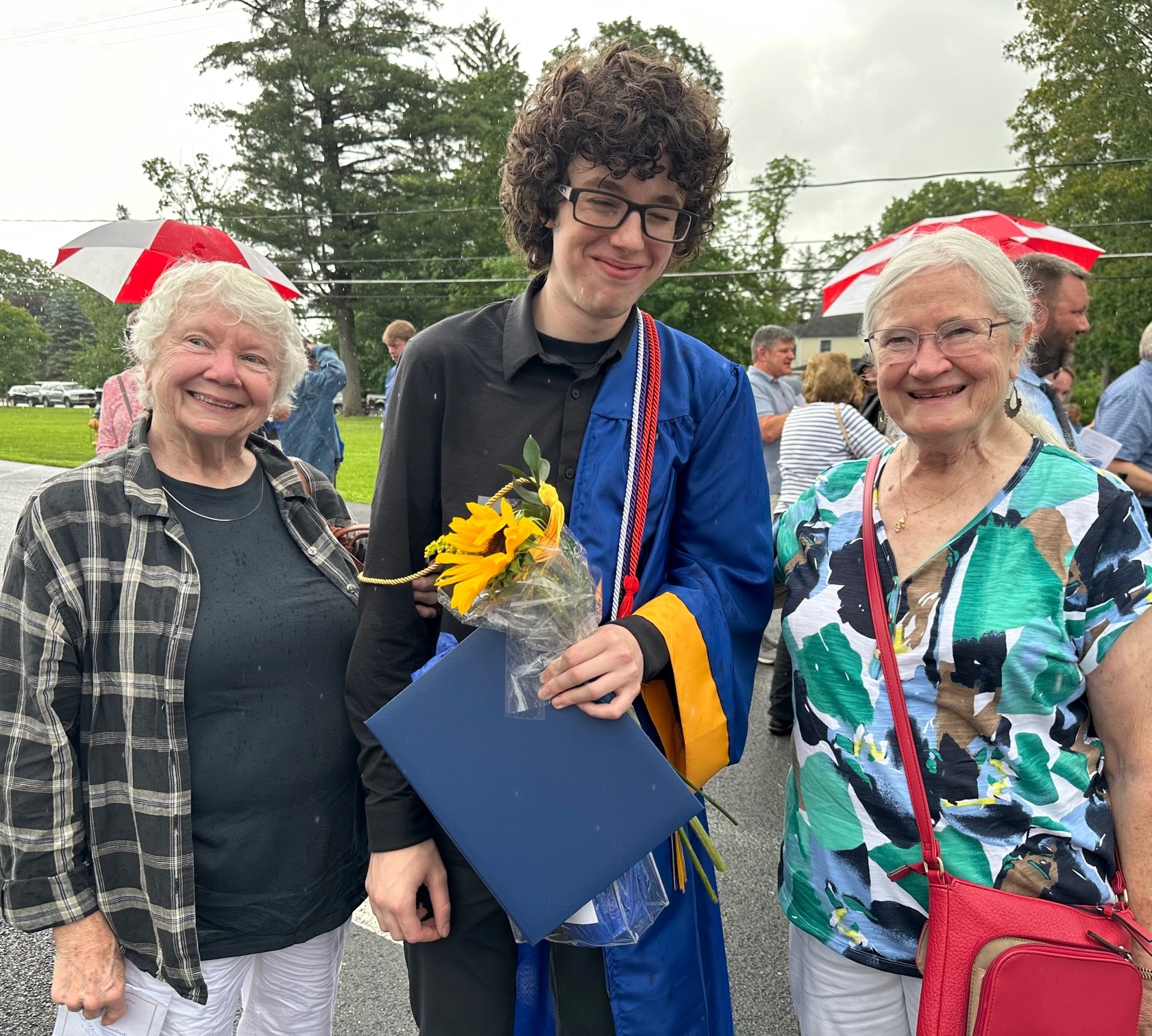 High school graduate with grandmothers
