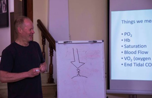 Exercise Science Professor Tom Brutsaert teaching