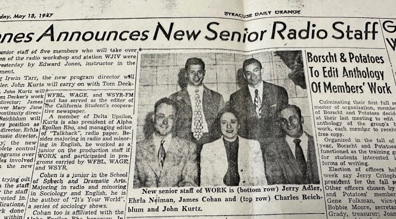 Charles Reichblum ’48: Original Voice of the Orange and Co-Founder of WAER