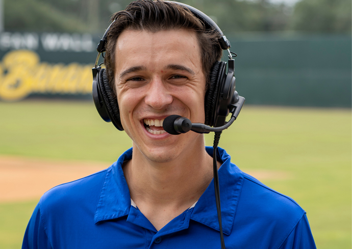 Meet Biko Skalla ’18, Voice of the World-Famous Savannah Bananas