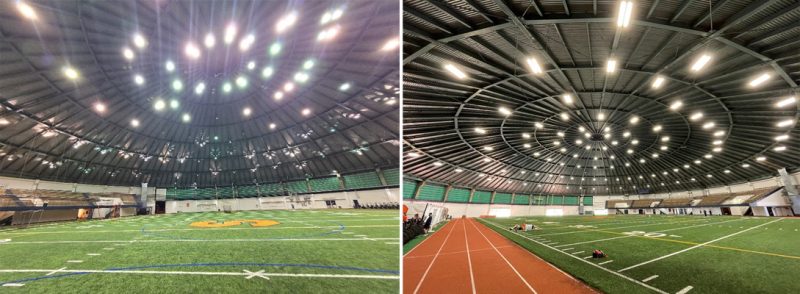 New LED Lights Installed in the Lally Athletics Complex Arena