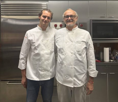 Chef Jacopo Tendi and his son Riccardo at Falk College