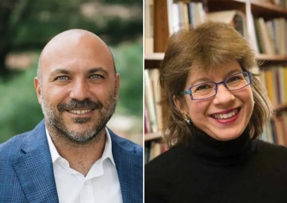 composite portrait of Tarek El-Ariss and Susannah Heschel, two Dartmouth University professors