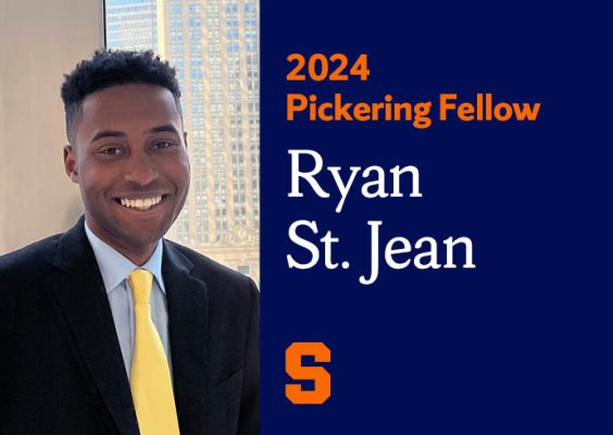 Ryan St. Jean Named a 2024 Pickering Graduate Foreign Affairs Fellow
