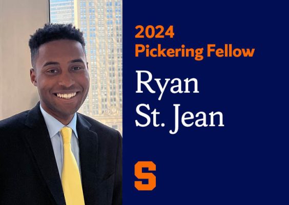 2024 Pickering Fellow Ryan St. Jean