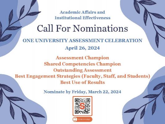 Nominations Sought for One University Assessment Awards