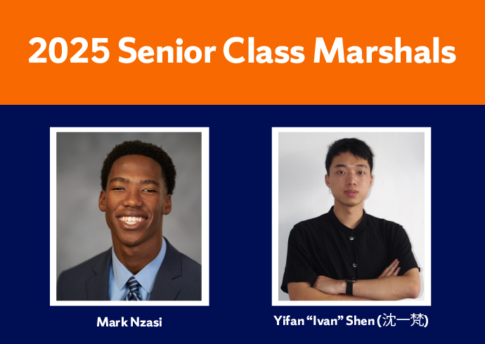 Nzasi, Shen Named 2025 Senior Class Marshals  
