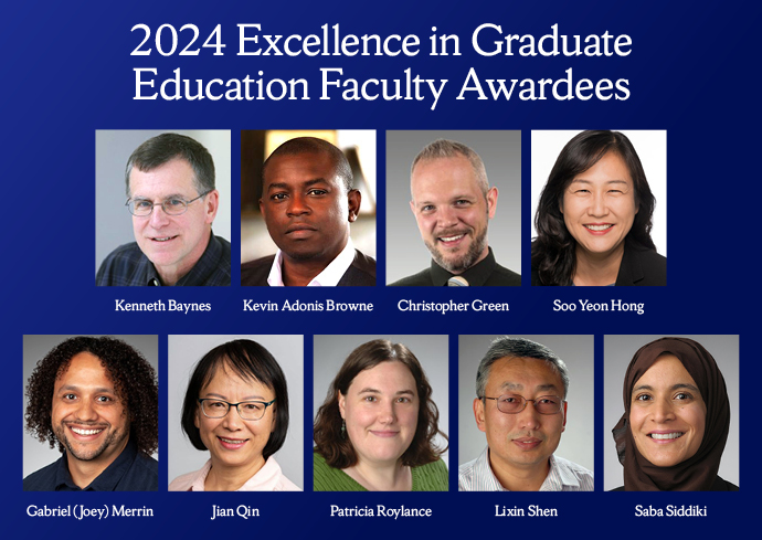 9 Faculty Honored for Excellence in Graduate Education