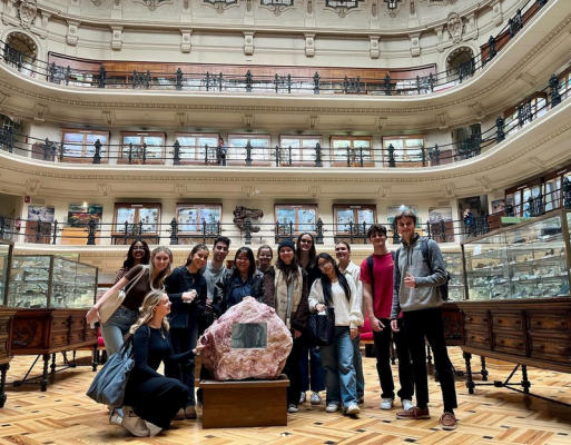Students at Geomineral Museum in Madrid