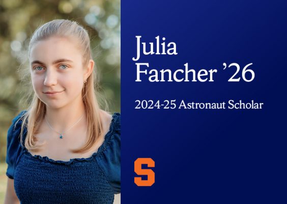 Julia Fancher Named a 2024-25 Astronaut Scholar — Syracuse University News