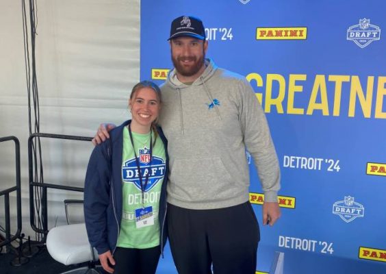Sport Management student Claire Patin at 2024 NFL Draft.