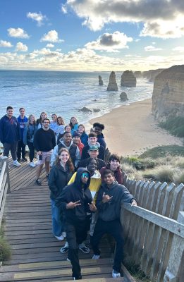 Students on the Great Ocean Road in Australia in spring of 2024.