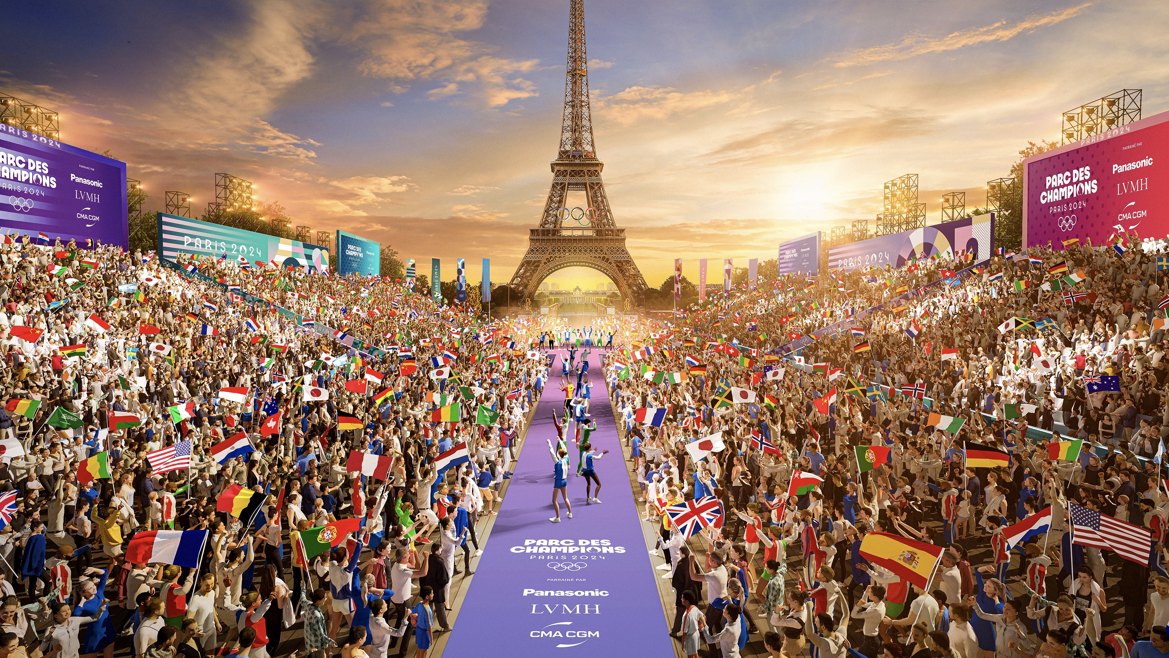 artist rendering of Olympic catwalk in Paris