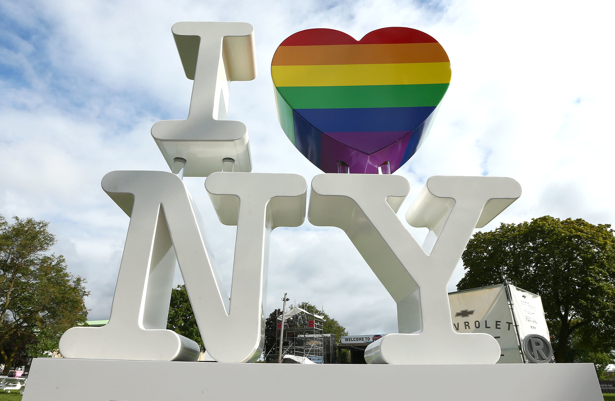 I love NY statue with the love being a heart which is rainbow color