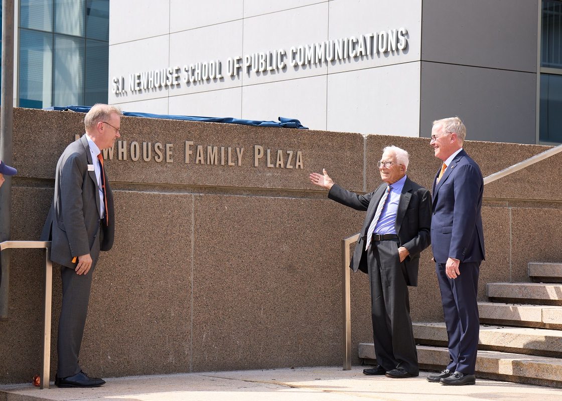 University Unveils ‘Newhouse Family Plaza’ as Newhouse School Celebrates 60th Anniversary