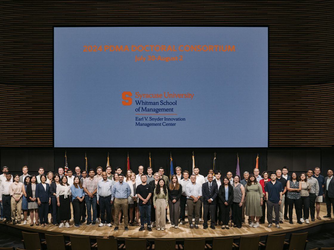 Whitman’s Snyder Innovation Management Center Hosts 2024 PDMA Doctoral Consortium