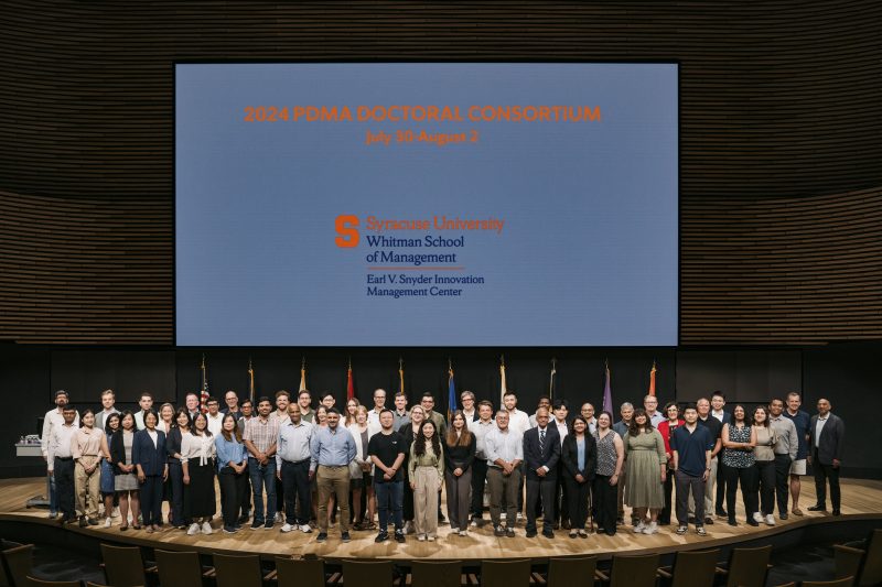 Whitman’s Snyder Innovation Management Center Hosts 2024 PDMA Doctoral Consortium