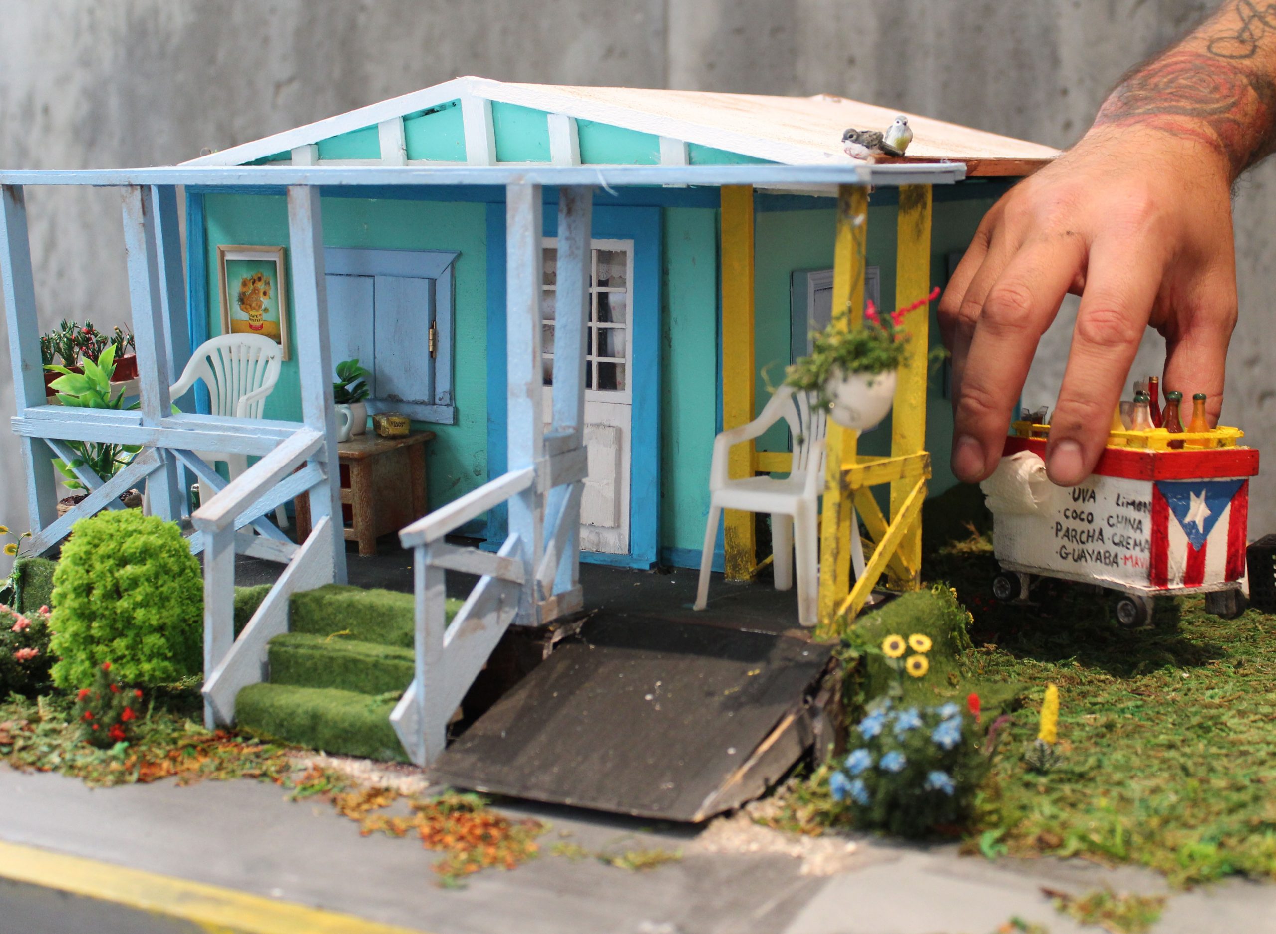 Miniature house sculpture