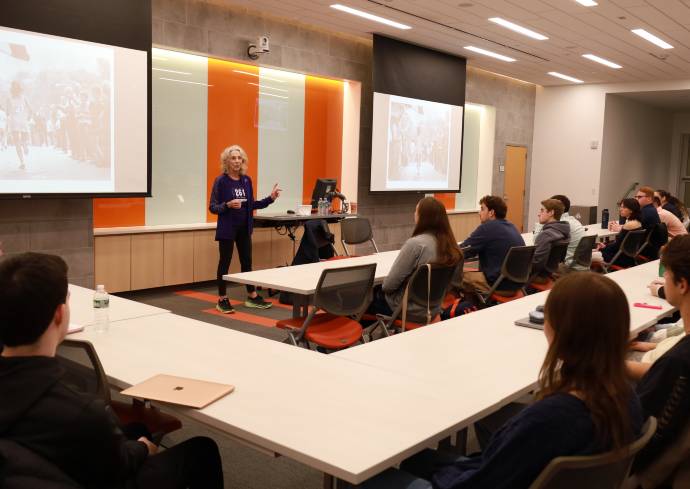 Kathrine Switzer at Falk College.