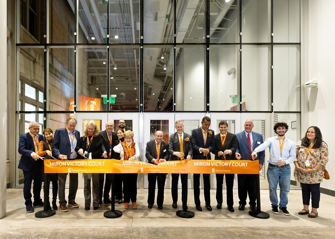Miron Victory Court Dedicated to Honor the Vision and Generosity of Diane and Bob Miron ’59
