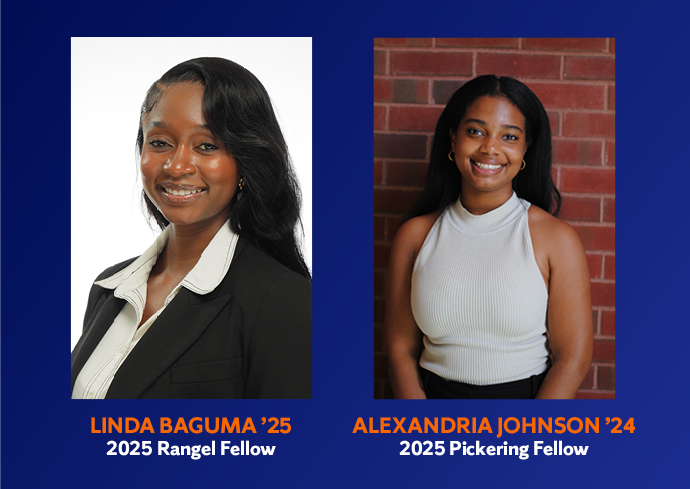 Linda Baguma, 2025 Rangel Fellow, and Alexandria Johnson, 2025 Pickering Fellow