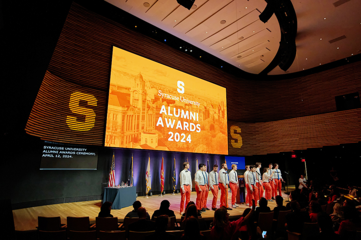 Student performers entertain during the 2024 Alumni Awards celebration.