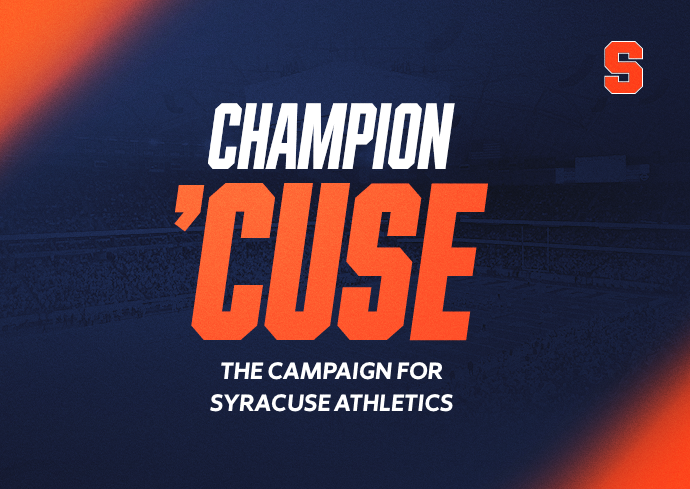 graphic with words Champion Cuse, The Campaign for Syracuse Athletics