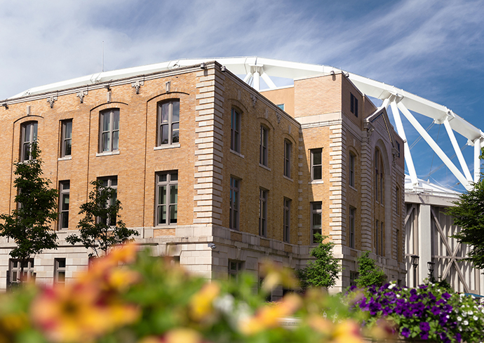 Barnes Center with JMA Wireless Dome in the background