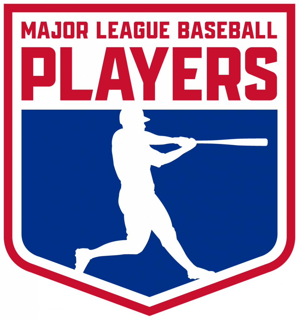 graphic of person swinging bat and words Major League Baseball Players