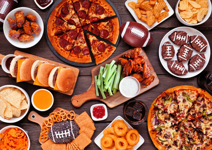 Foods served at the Super Bowl