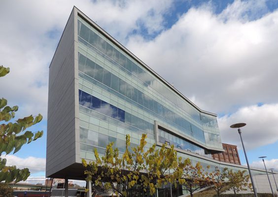 exterior view of the Syracuse Center of Excellence