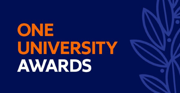 graphic that says "One University Awards"