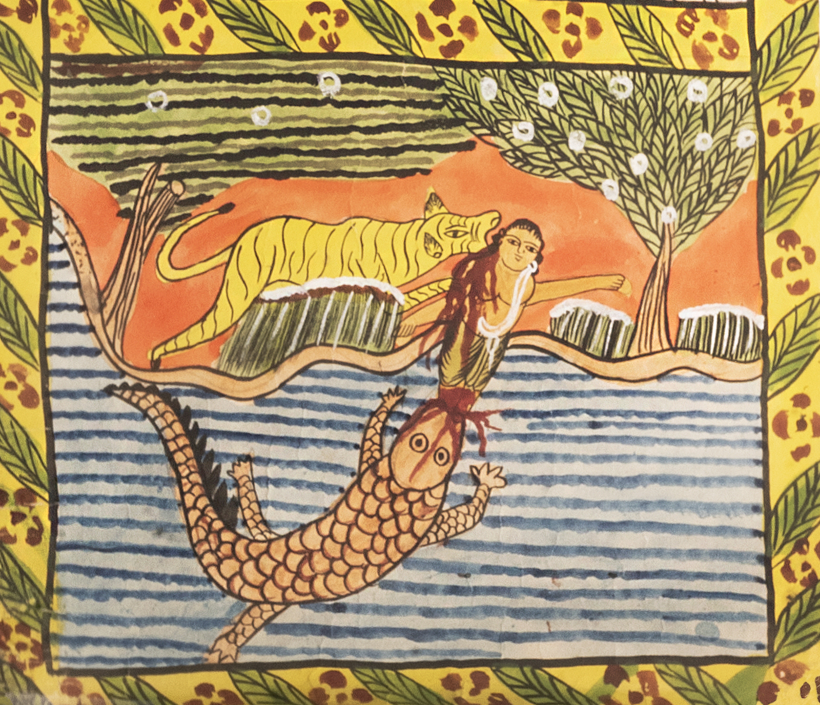 A single panel from Satya Narayan Pir, Jharna Chitrakar, circa 2004