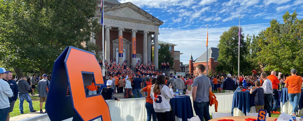 Orange Central activities on the Quad in front of Hendricks Chapel