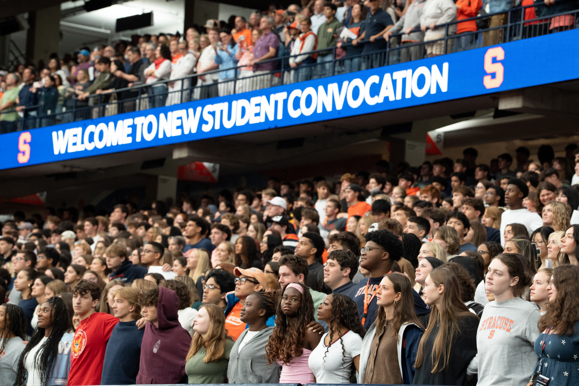 New students are assembled at the New Student Convocation