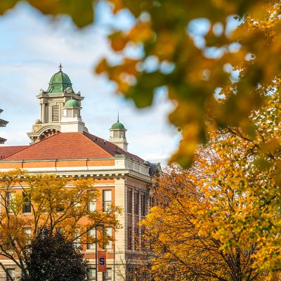 Fall scene of campus