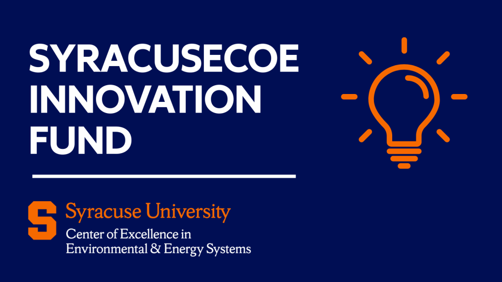SyracuseCoE Innovation Fund logo with lightbulb icon and Syracuse University branding.