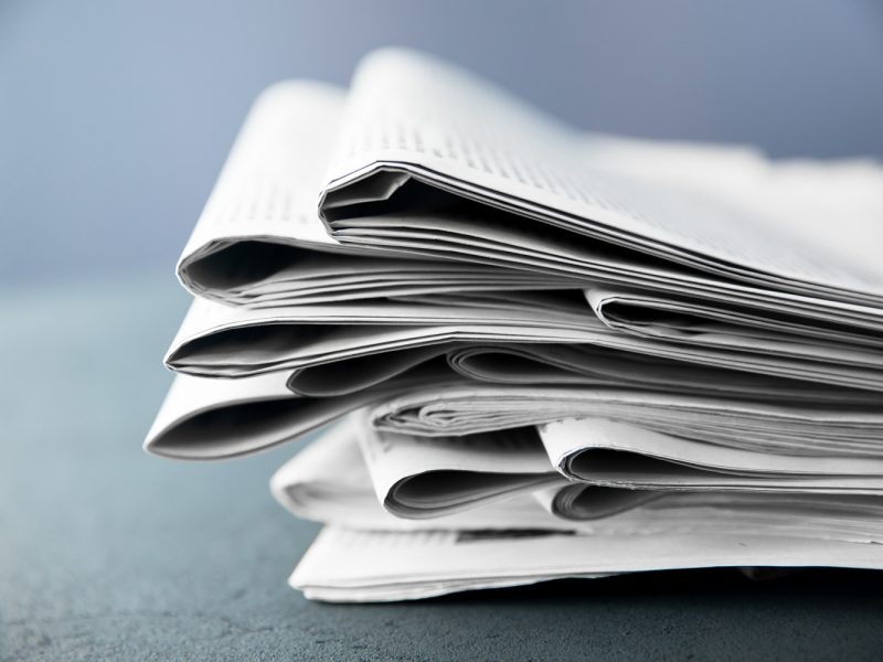 stack of newspapers
