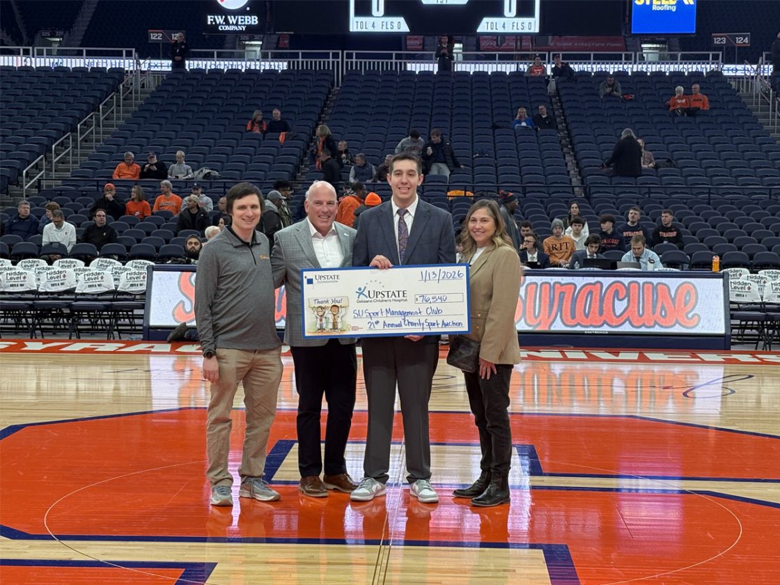 Sport Management Club Raises $76.5K for Upstate Golisano Children’s Hospital
