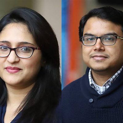 Composite of two faculty members' headshots.