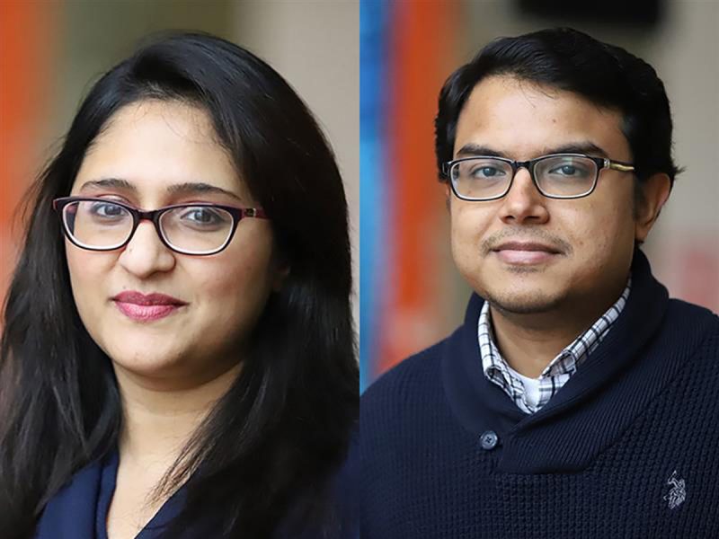 Composite of two faculty members' headshots.