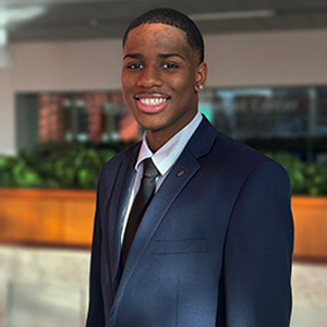 Young man in a suit and tie