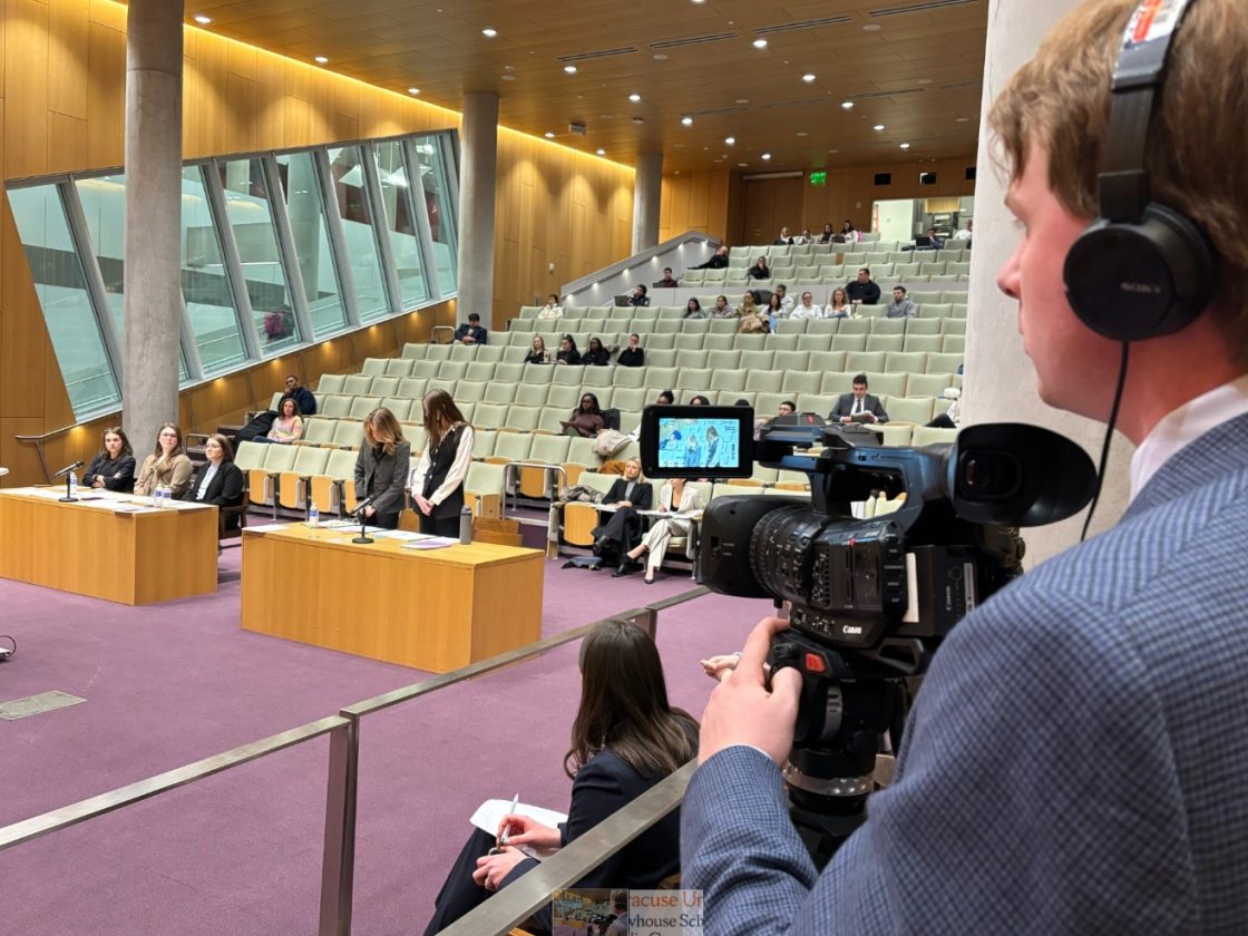 Broadcast and Law Students Work Together During Mock Trial