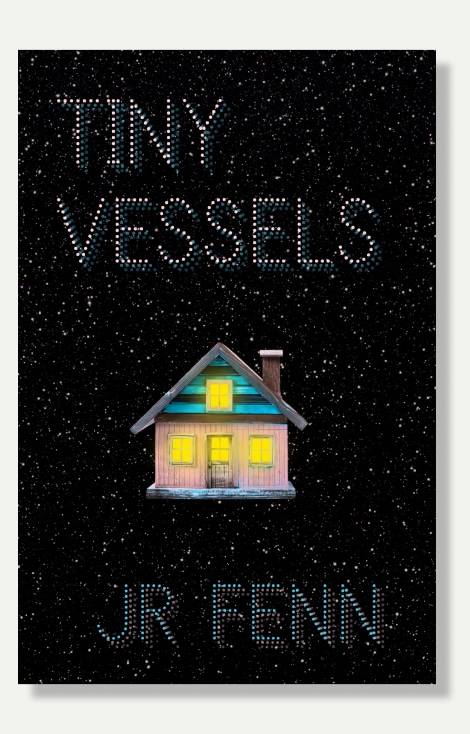 A cover depicting a small, glowing house floating against a star‑filled black sky, with dotted lettering.