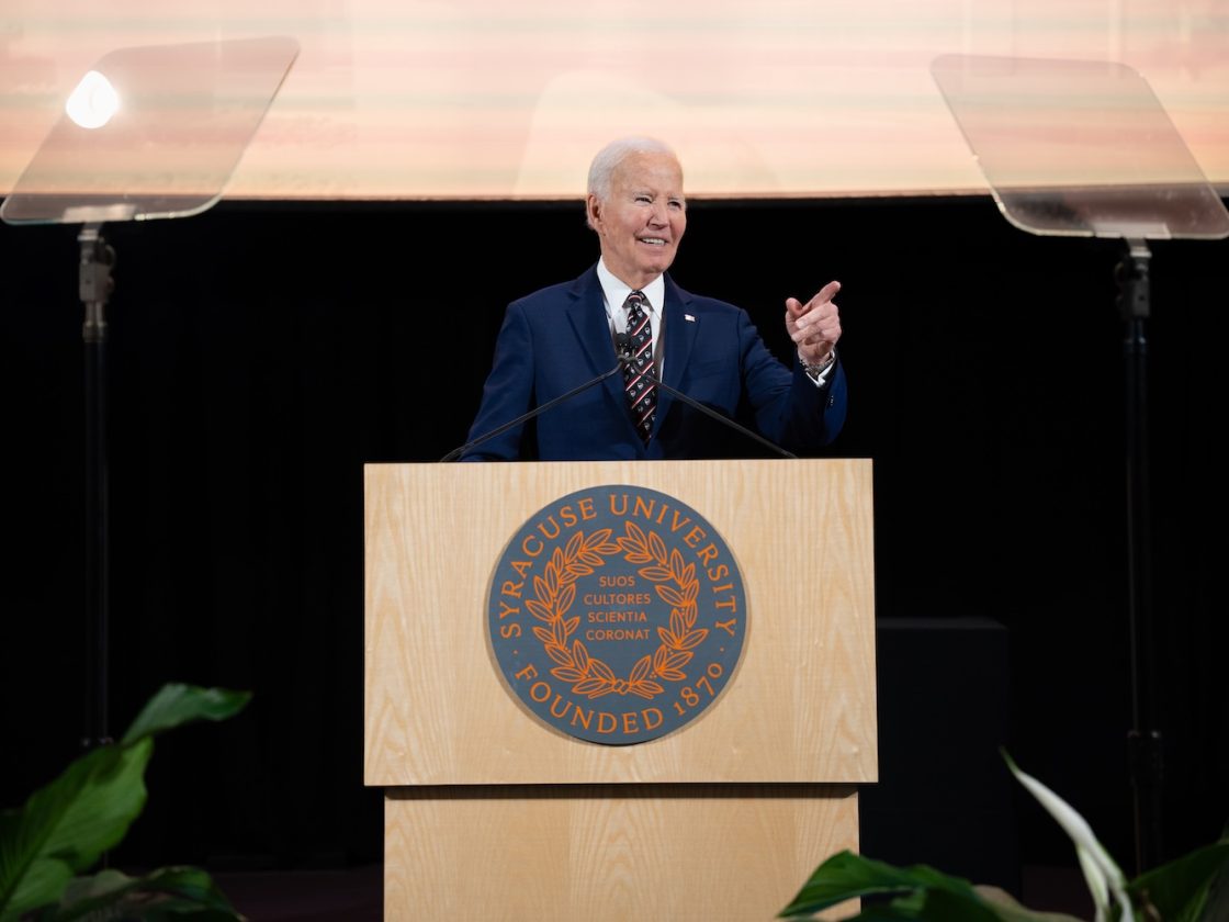 President Joe Biden Reflects on Time at Syracuse During Portrait Ceremony