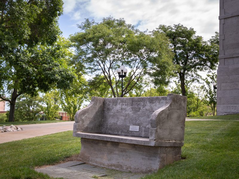 Syracuse University's kissing bench.